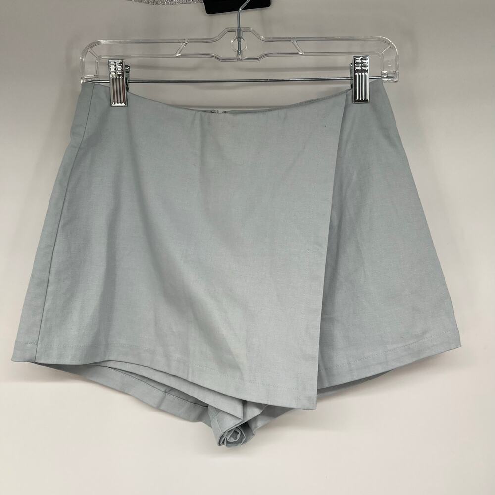 NWT White Fox Whatever Skort Womens Sz S Baby Blue Asymmetrical Mid Rise Relaxed